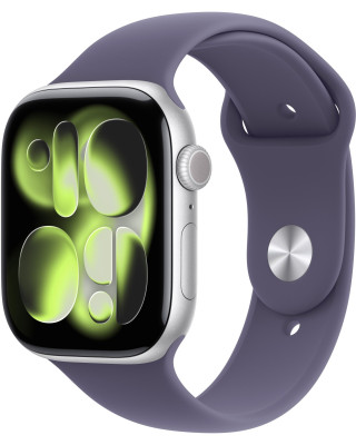 Смарт-годинник Apple Watch Series 11 GPS 42mm Silver Alu. Case w. Purple Fog S. Band - S/M (MEU64)