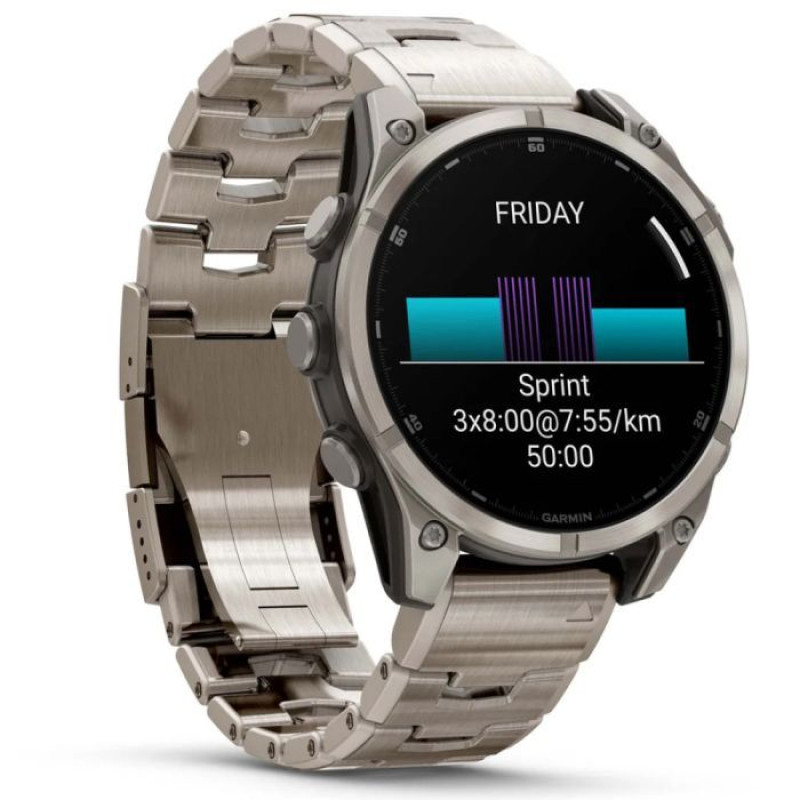 Смарт-годинник Garmin Fenix 8 47mm AMOLED Sapphire Titanium with Vented Titanium Bracelet (010-02904-40)