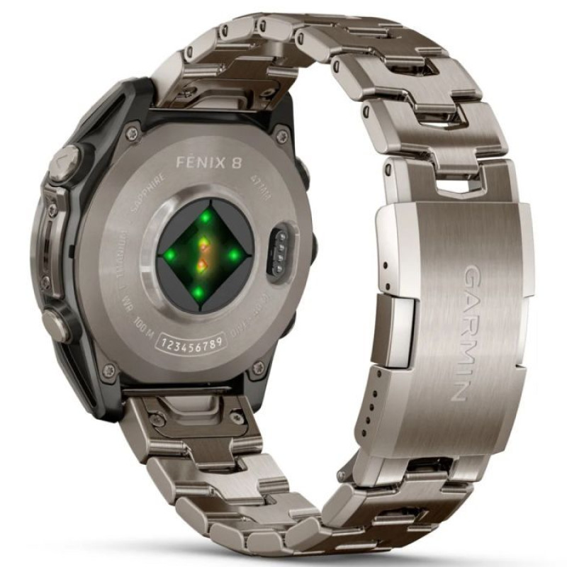 Смарт-годинник Garmin Fenix 8 47mm AMOLED Sapphire Titanium with Vented Titanium Bracelet (010-02904-40)