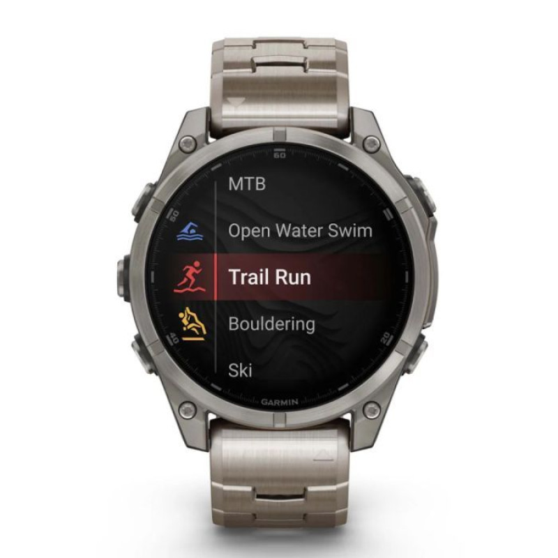 Смарт-годинник Garmin Fenix 8 47mm AMOLED Sapphire Titanium with Vented Titanium Bracelet (010-02904-40)