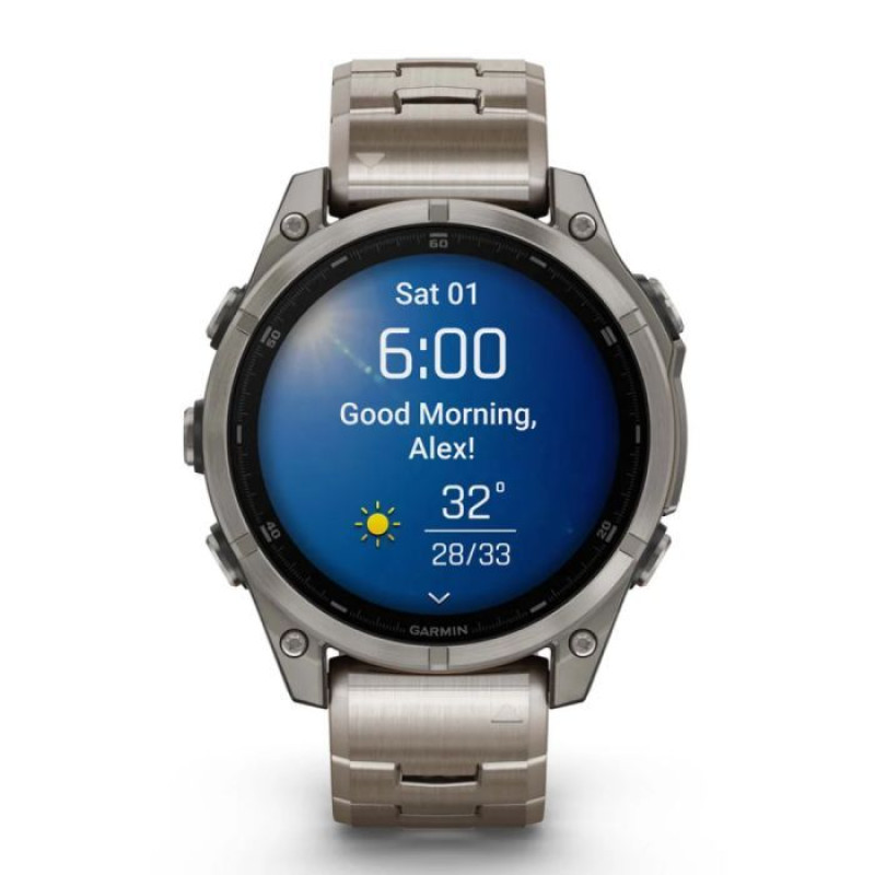 Смарт-годинник Garmin Fenix 8 47mm AMOLED Sapphire Titanium with Vented Titanium Bracelet (010-02904-40)