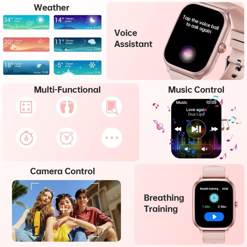 Смарт-годинник Oukitel V7 Pink