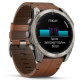 Смарт-годинник Garmin Fenix 8 51mm AMOLED Sapphire Carbon grey DLC w. Chestnut Leather Band (010-02905-40)