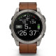Смарт-годинник Garmin Fenix 8 51mm AMOLED Sapphire Carbon grey DLC w. Chestnut Leather Band (010-02905-40)