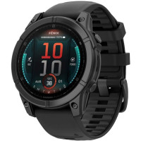 Смарт-годинник Garmin Fenix E 47mm AMOLED Slate Gray Steel with Black Silicone Band (010-03025-01)