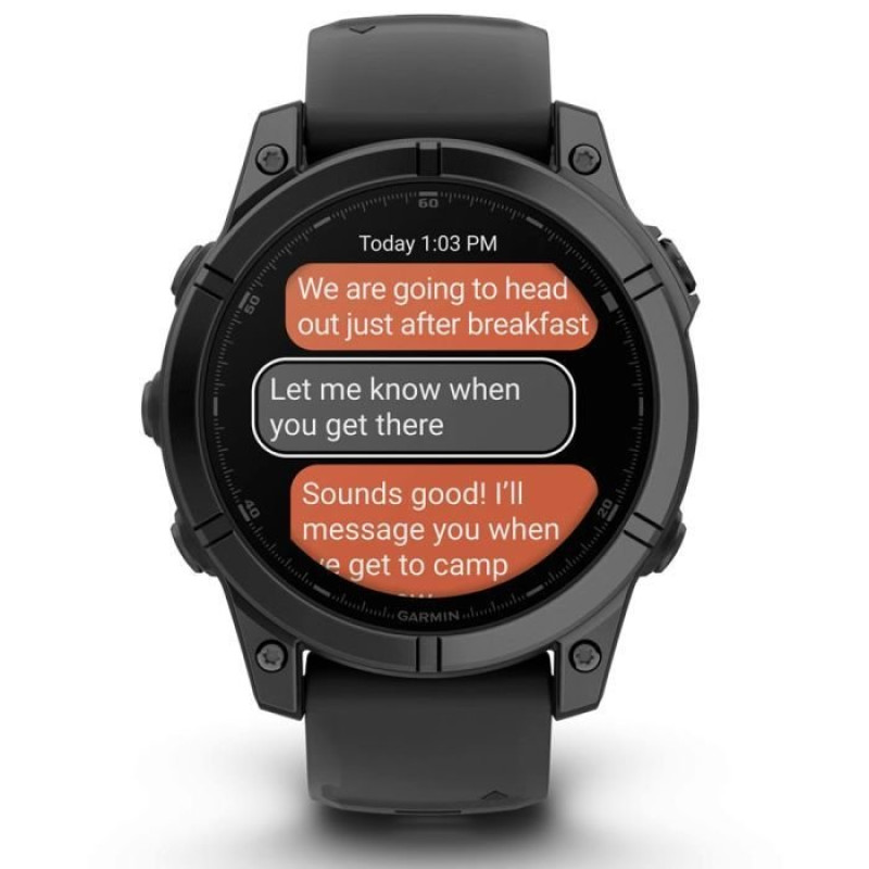Смарт-годинник Garmin Fenix E 47mm AMOLED Slate Gray Steel with Black Silicone Band (010-03025-01)
