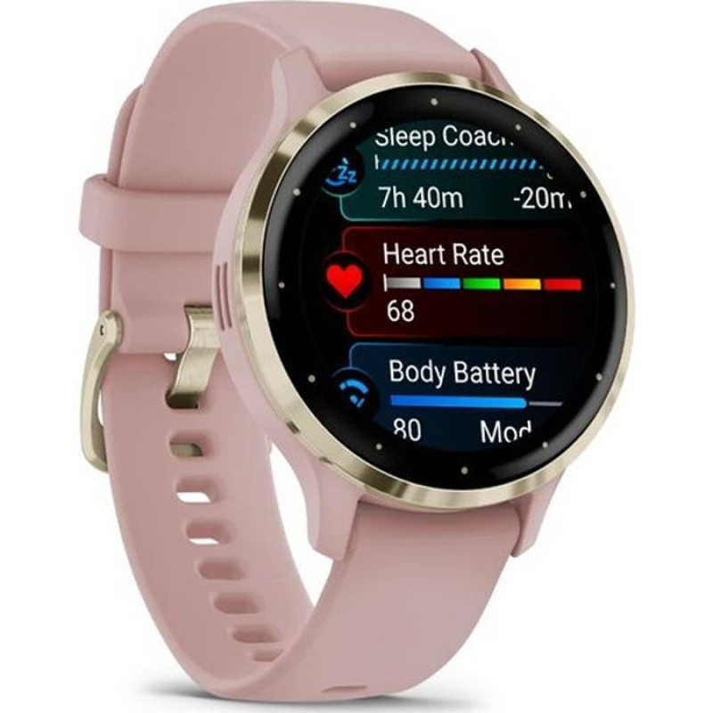 Розумний годинник Garmin Venu 3S, Dust Rose + Soft Gold, GPS (010-02785-03)
