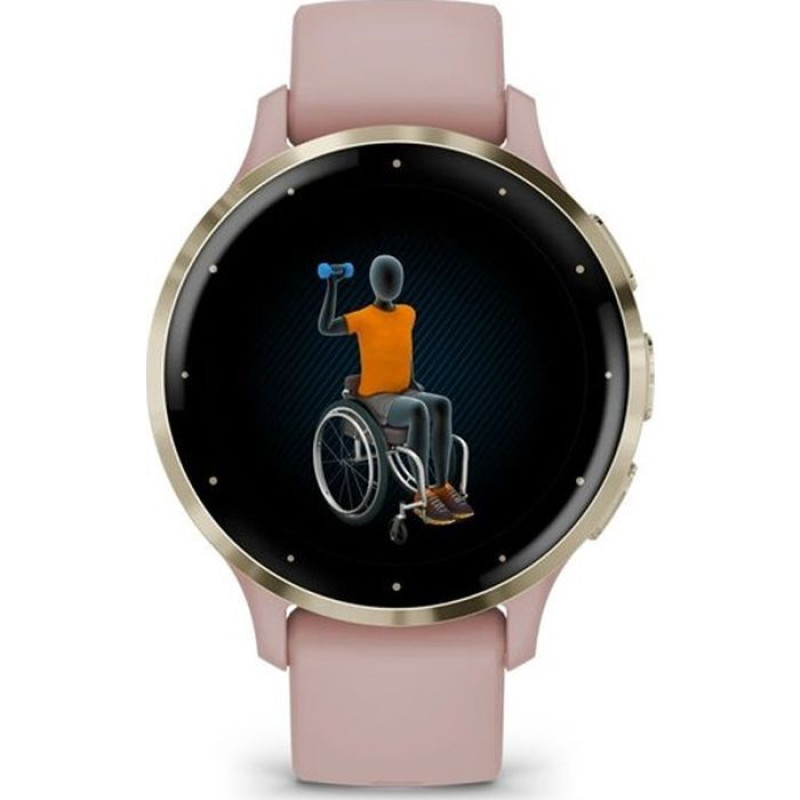Розумний годинник Garmin Venu 3S, Dust Rose + Soft Gold, GPS (010-02785-03)