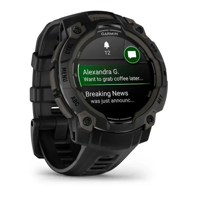 Смарт-годинник Garmin Instinct 3 45mm AMOLED Black with Black Band (010-02936-00)