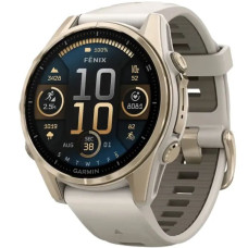 Смарт-годинник Garmin Fenix8 43mm AMOLED Sapphire Soft Gold w.Fog Gray/Dark Sandstone S.Band (010-02903-11)