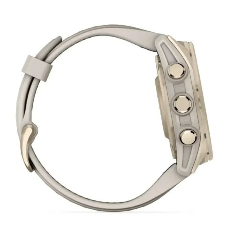 Смарт-годинник Garmin Fenix8 43mm AMOLED Sapphire Soft Gold w.Fog Gray/Dark Sandstone S.Band (010-02903-11)