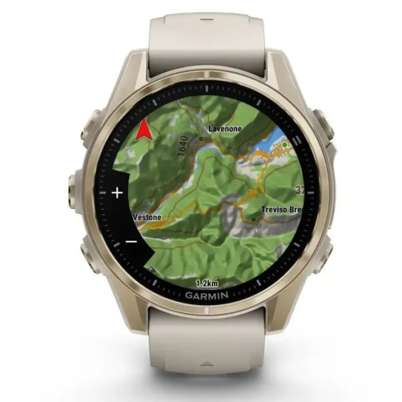 Смарт-годинник Garmin Fenix8 43mm AMOLED Sapphire Soft Gold w.Fog Gray/Dark Sandstone S.Band (010-02903-11)