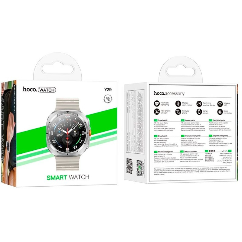Смарт-годинник HOCO Y29 Smart sports watch (call version) Silver
