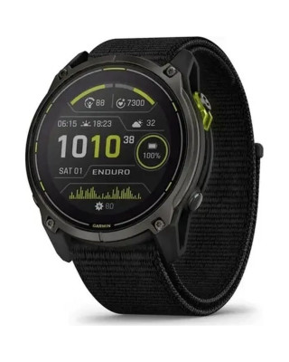 Смарт-годинник Garmin Enduro 3, Crbn Gry DLC Ti w/Blk Sport Loop Band, GPS (010-02751-01)