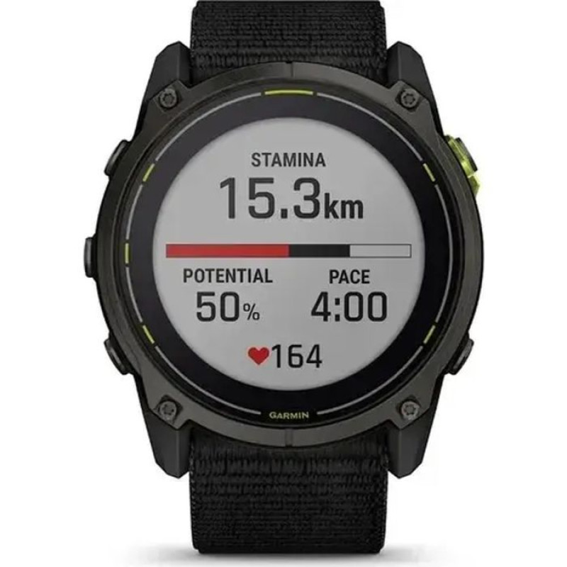 Смарт-годинник Garmin Enduro 3, Crbn Gry DLC Ti w/Blk Sport Loop Band, GPS (010-02751-01)
