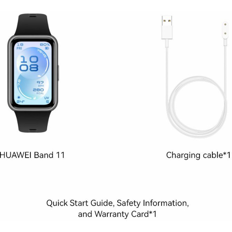 Фітнес-браслет Huawei Band 11 Black (55020GVQ) 