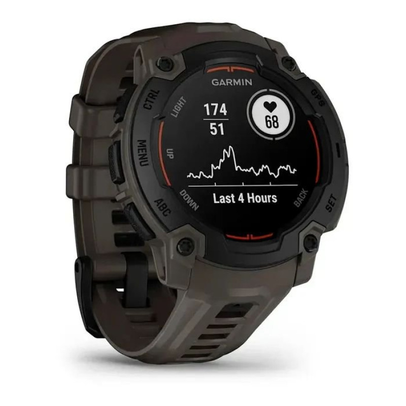 Смарт-годинник Garmin Instinct E 45mm Black with Charcoal Band (010-02933-00)