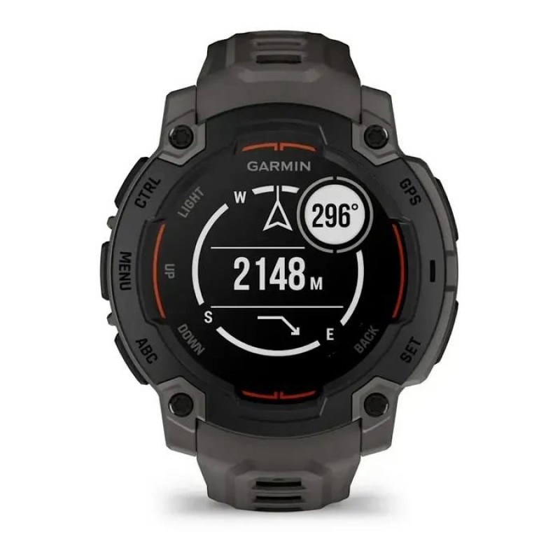 Смарт-годинник Garmin Instinct E 45mm Black with Charcoal Band (010-02933-00)