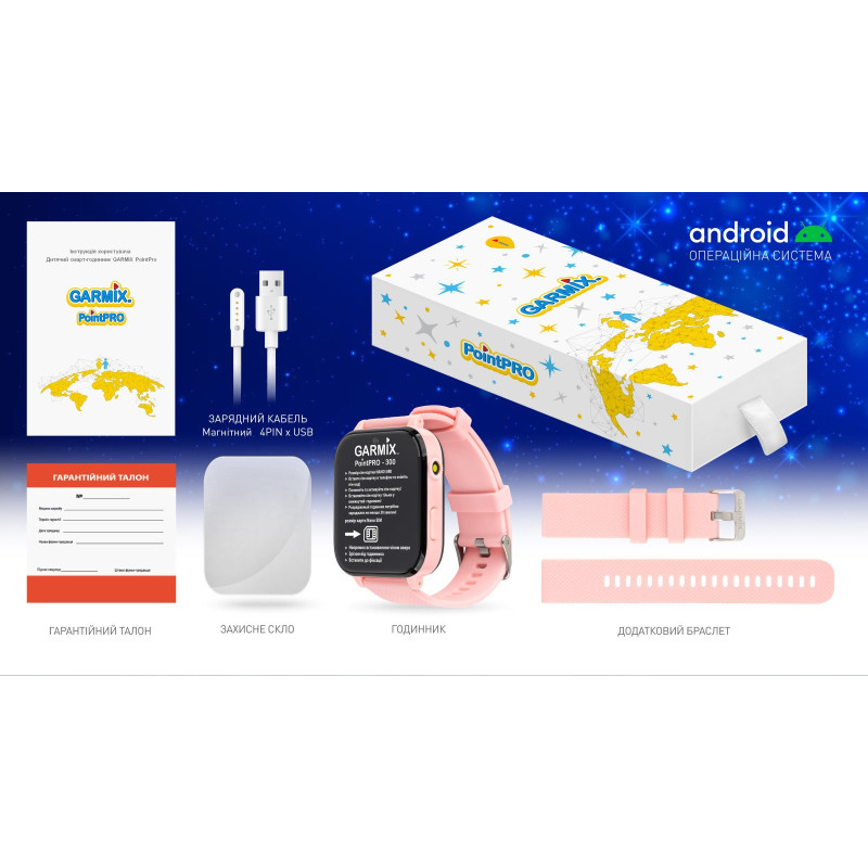 Смарт-годинник GARMIX PointPRO-300 4G Pink