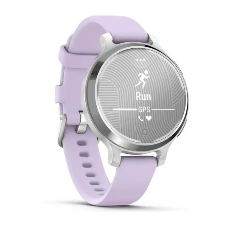 Смарт-годинник Garmin Lily 2 Active Silver with Purple Jasmine Silicone Band (010-02891-01)