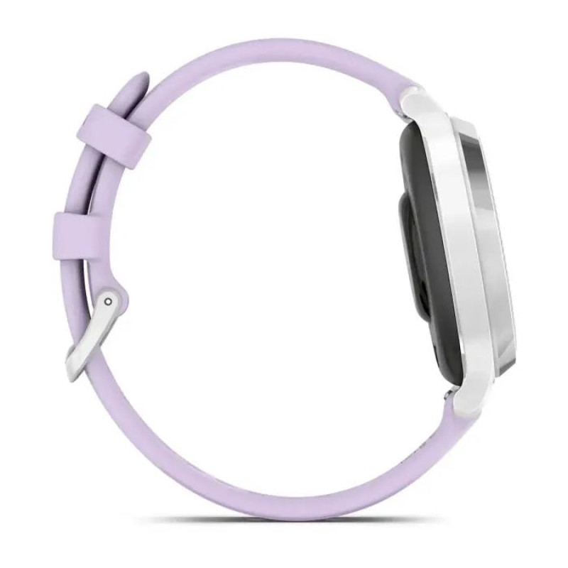 Смарт-годинник Garmin Lily 2 Active Silver with Purple Jasmine Silicone Band (010-02891-01)