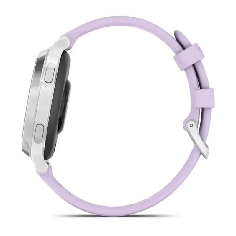 Смарт-годинник Garmin Lily 2 Active Silver with Purple Jasmine Silicone Band (010-02891-01)