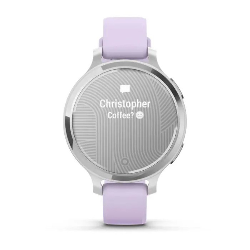 Смарт-годинник Garmin Lily 2 Active Silver with Purple Jasmine Silicone Band (010-02891-01)