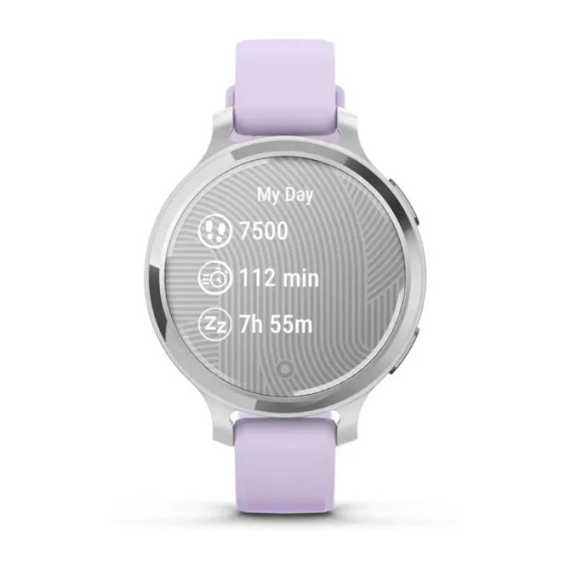 Смарт-годинник Garmin Lily 2 Active Silver with Purple Jasmine Silicone Band (010-02891-01)