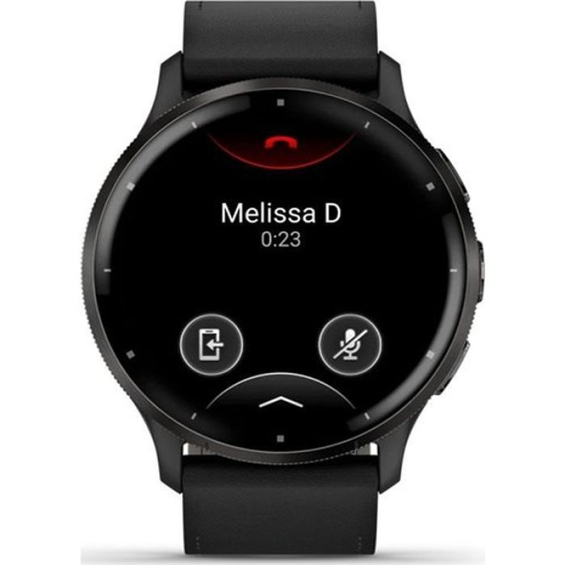 Смарт-годинник Garmin Venu 3 Slate S. Steel Bezel w. Black Case and Leather Band (010-02784-52)