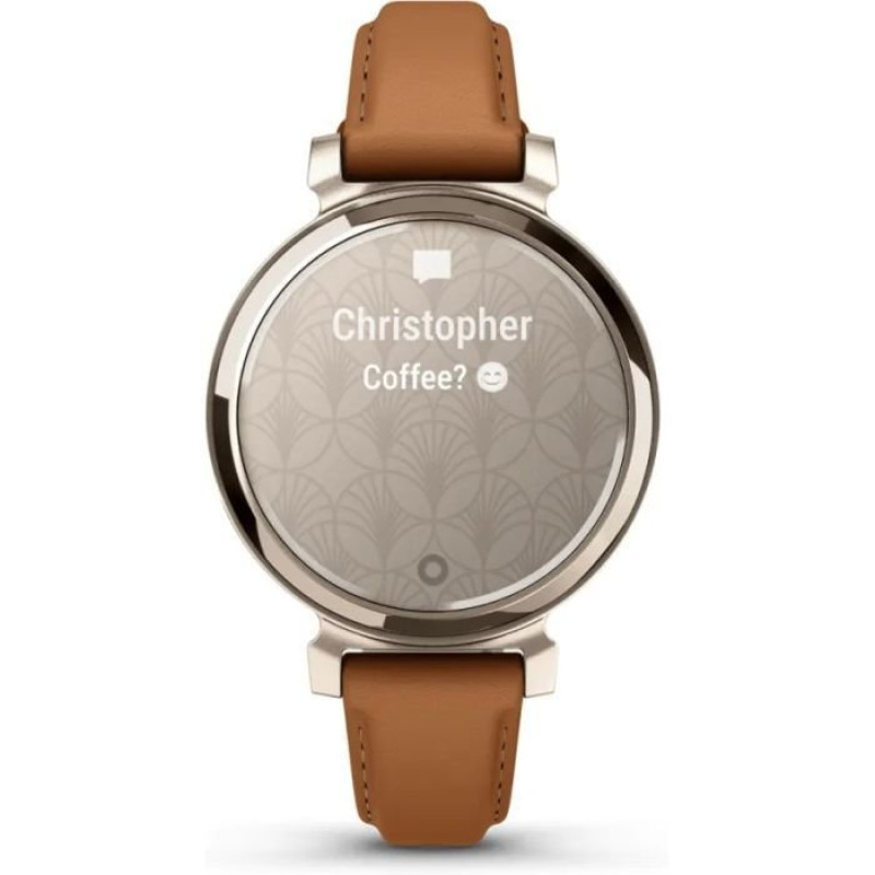 Смарт-годинник Garmin Lily 2 Cream Gold with Tan Leather Band (010-02839-60)