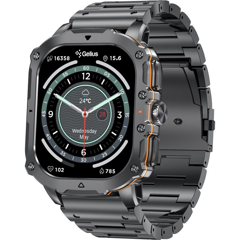 Смарт-годинник Gelius Pro GP-SW016 (Tactical Heavy) Black Chrome