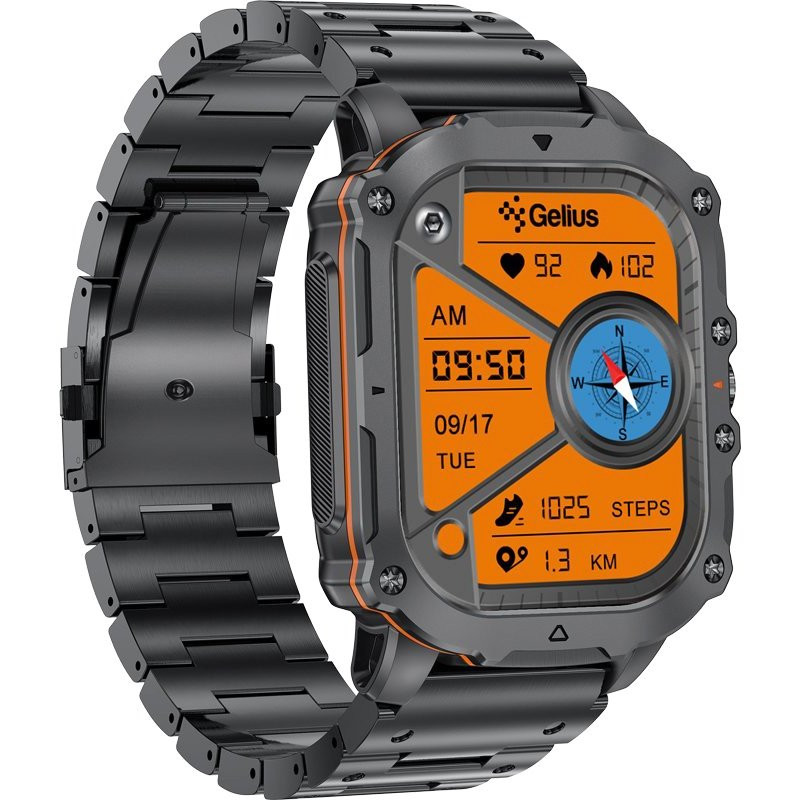 Смарт-годинник Gelius Pro GP-SW016 (Tactical Heavy) Black Chrome