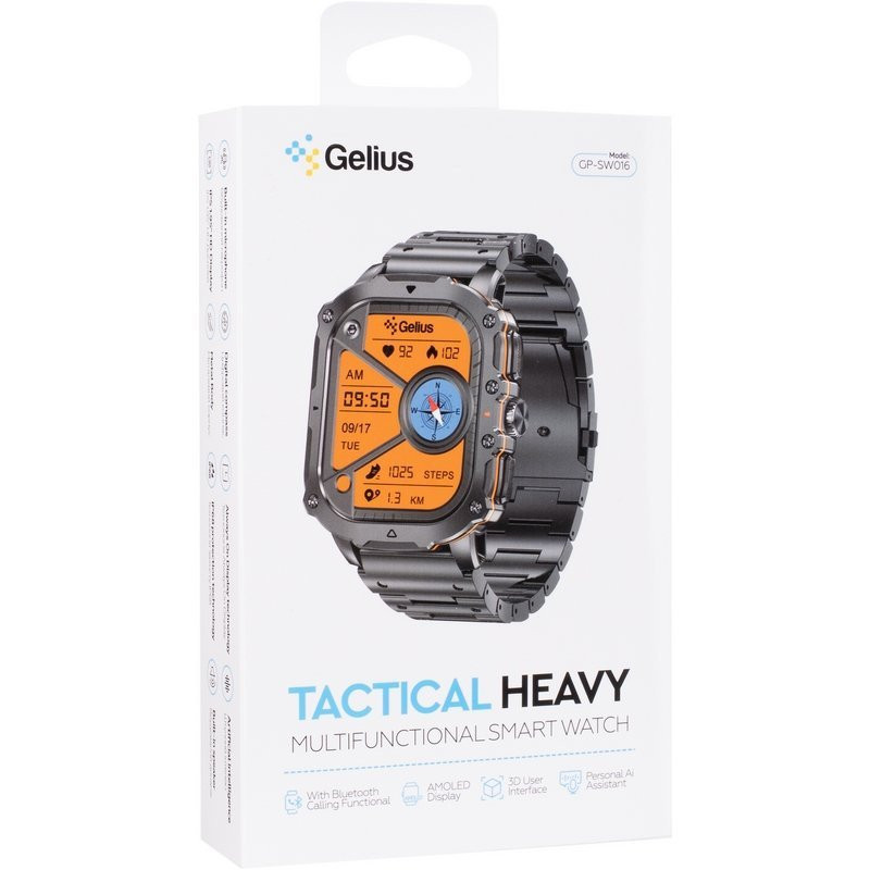 Смарт-годинник Gelius Pro GP-SW016 (Tactical Heavy) Black Chrome
