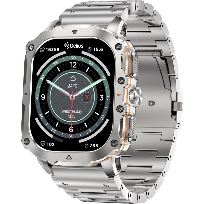 Смарт-годинник Gelius Pro GP-SW016 (Tactical Heavy) Silver Titan