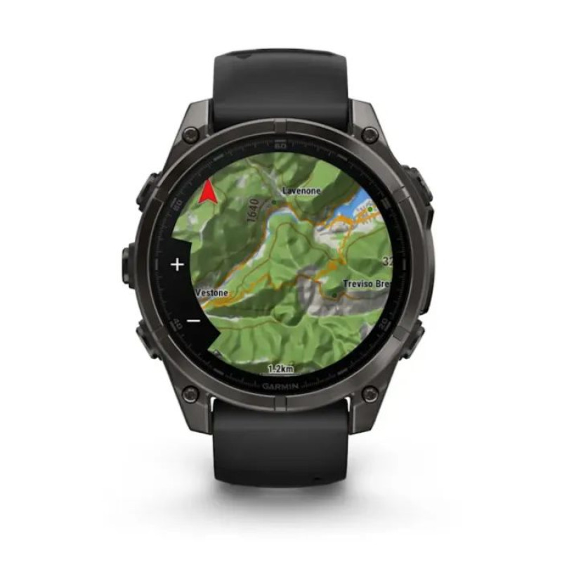 Смарт-годинник Garmin fenix 8 47mm, AMOLED, Saph, CrbnGryTi/Blk, Blk/PebbleGryBnd, GPS (010-02904-21)