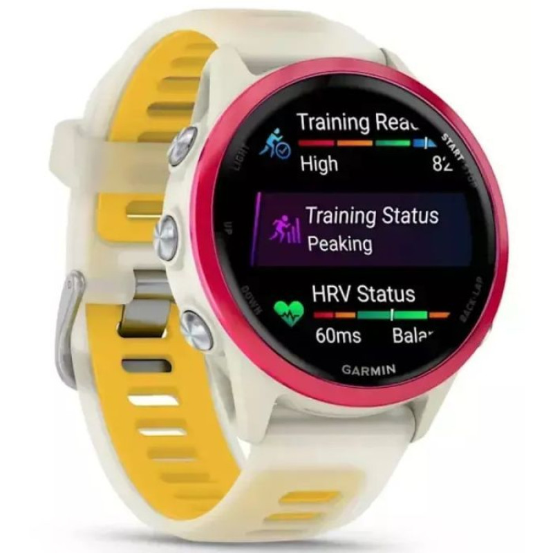 Смарт-годинник Garmin Forerunner570 Raspberry Aluminum with Translucent Bone/Mango 42мм (010-02970-02)