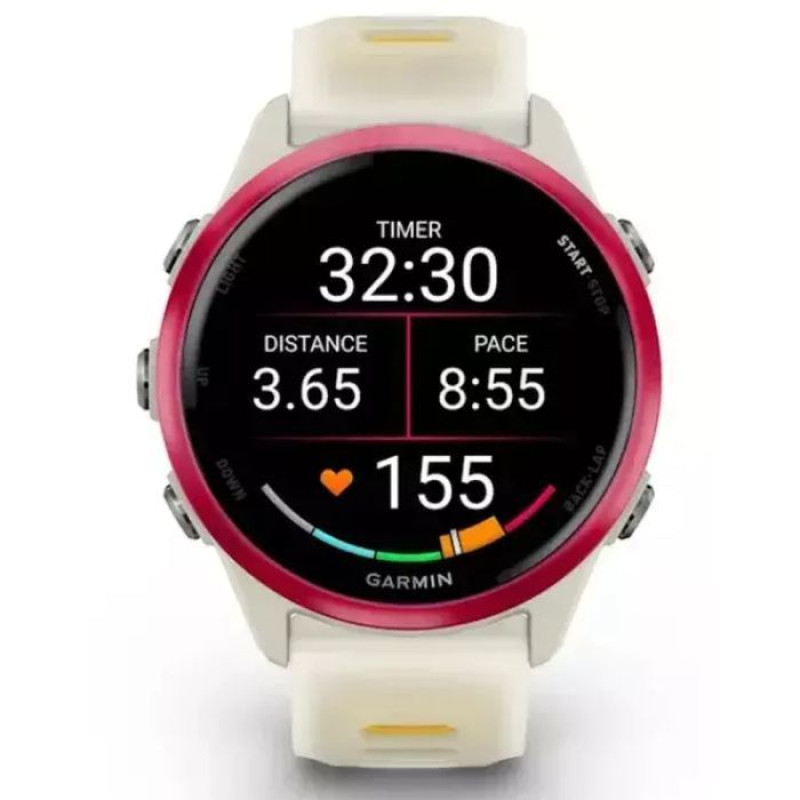 Смарт-годинник Garmin Forerunner570 Raspberry Aluminum with Translucent Bone/Mango 42мм (010-02970-02)