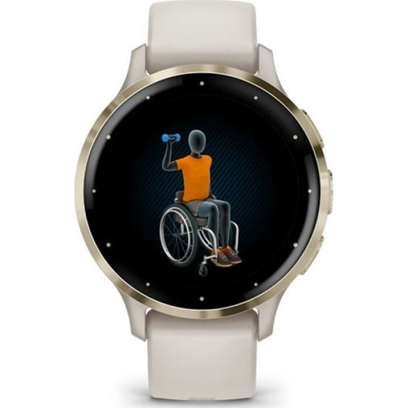 Смарт-годинник Garmin Venu 3S, Ivory + Soft Gold, GPS (010-02785-04)