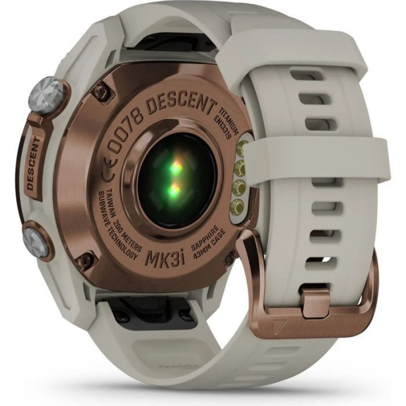 Смарт-годинник Garmin Descen Mk3i – 43 mm Bronze PVD Titanium with French Gray Silicone Band (010-02753-14)