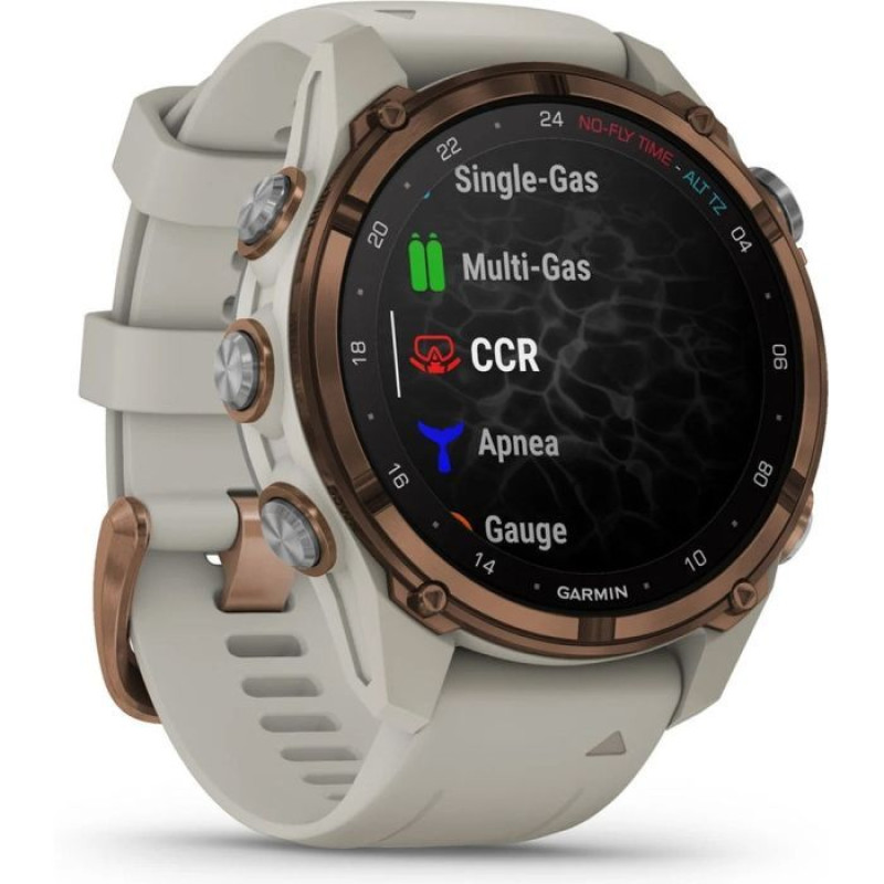 Смарт-годинник Garmin Descen Mk3i – 43 mm Bronze PVD Titanium with French Gray Silicone Band (010-02753-14)