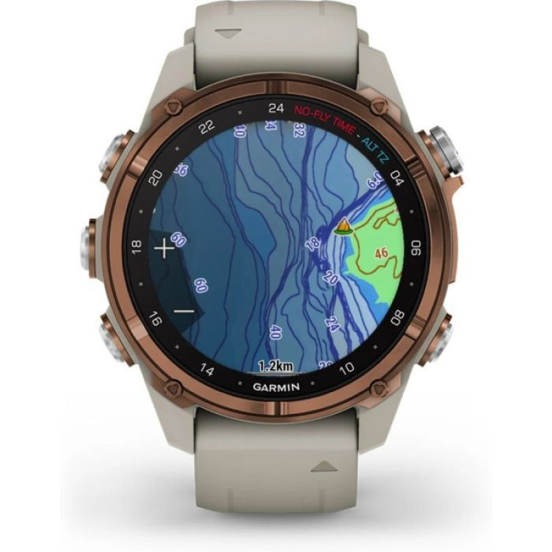 Смарт-годинник Garmin Descen Mk3i – 43 mm Bronze PVD Titanium with French Gray Silicone Band (010-02753-14)