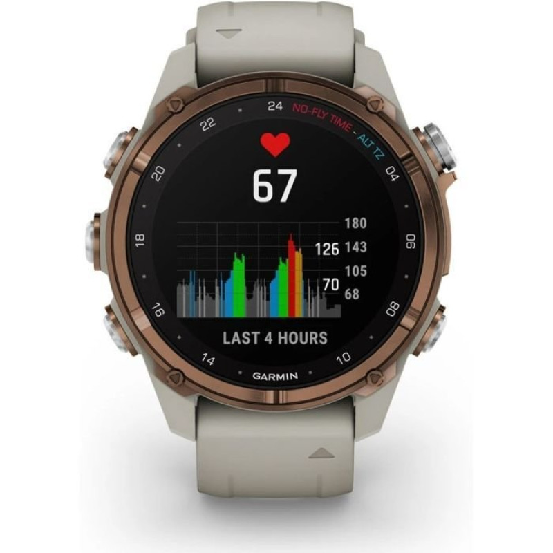 Смарт-годинник Garmin Descen Mk3i – 43 mm Bronze PVD Titanium with French Gray Silicone Band (010-02753-14)