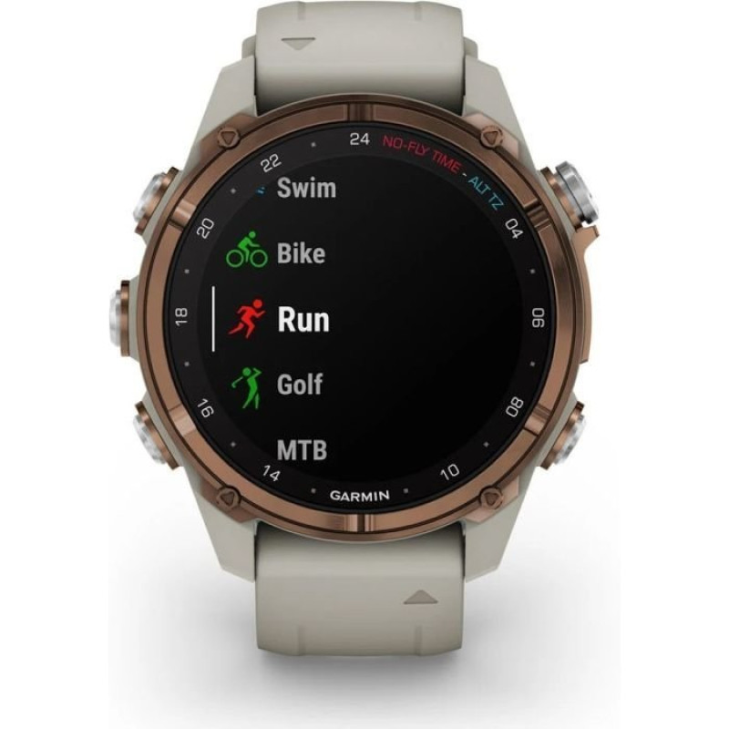 Смарт-годинник Garmin Descen Mk3i – 43 mm Bronze PVD Titanium with French Gray Silicone Band (010-02753-14)