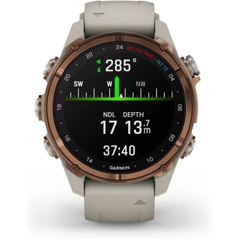 Смарт-годинник Garmin Descen Mk3i – 43 mm Bronze PVD Titanium with French Gray Silicone Band (010-02753-14)