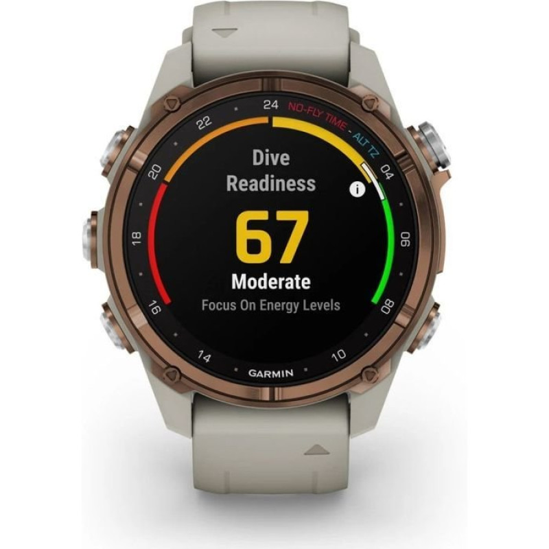 Смарт-годинник Garmin Descen Mk3i – 43 mm Bronze PVD Titanium with French Gray Silicone Band (010-02753-14)