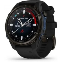 Смарт-годинник Garmin Descent Mk3i 43 mm Carbon Gray DLC Titanium w. Black Silicone Band (010-02753-11)