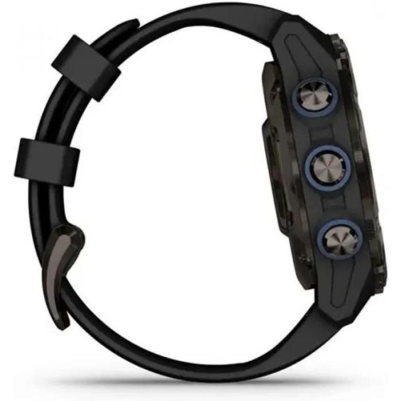 Смарт-годинник Garmin Descent Mk3i 43 mm Carbon Gray DLC Titanium w. Black Silicone Band (010-02753-11)