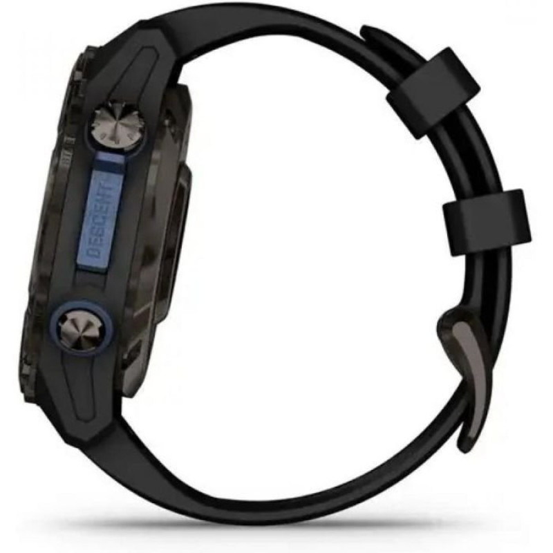 Смарт-годинник Garmin Descent Mk3i 43 mm Carbon Gray DLC Titanium w. Black Silicone Band (010-02753-11)