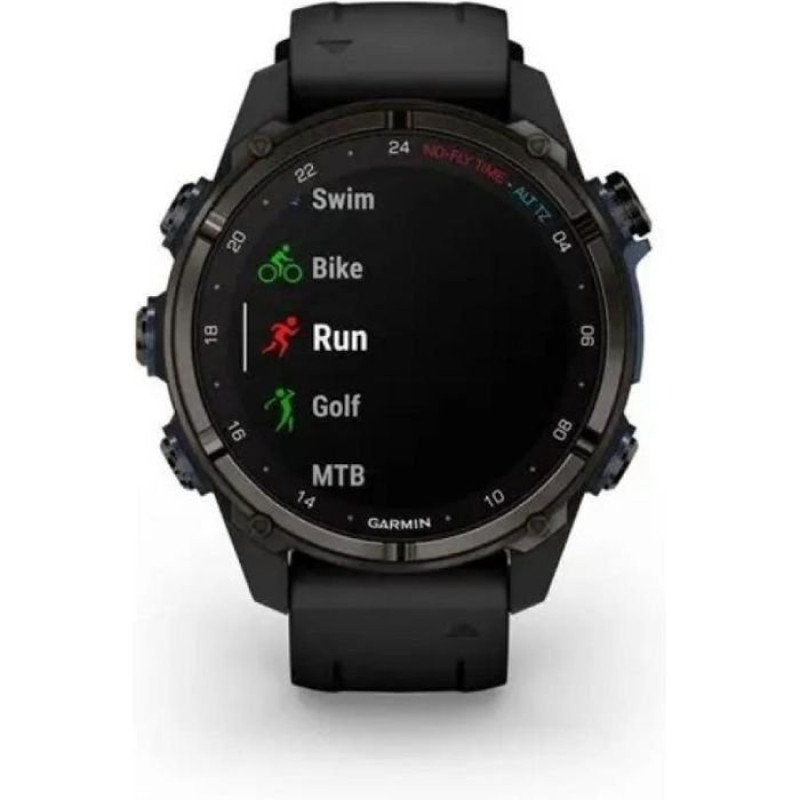 Смарт-годинник Garmin Descent Mk3i 43 mm Carbon Gray DLC Titanium w. Black Silicone Band (010-02753-11)