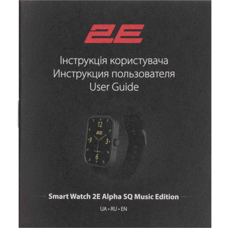 Смарт-годинник 2E Alpha SQ Music Edition Black (2E-CWW40BK)